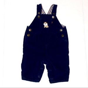 4/$20 Carter's Corduroy Navy Bulldog Overalls 3M